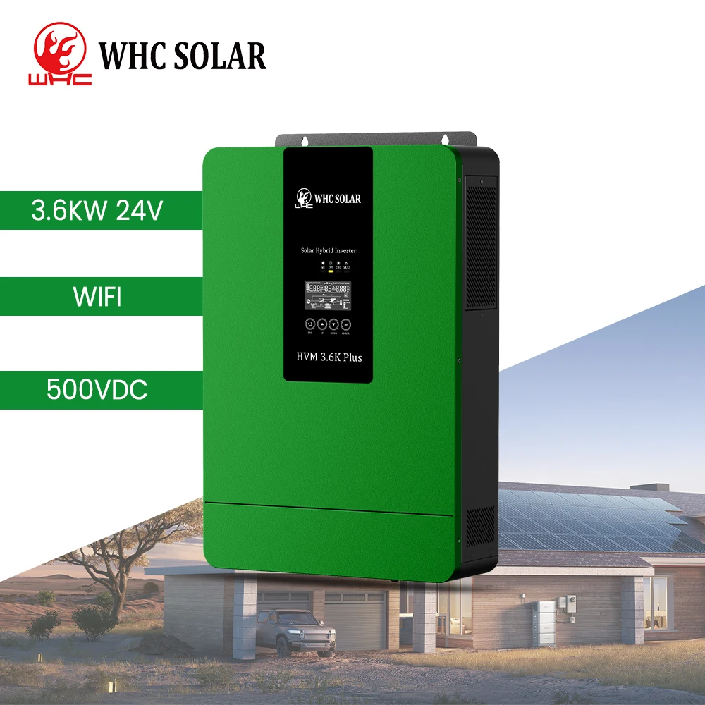 3.6Kw Pure Sine Wave Hybrid Solar Inverter 24 Volt To 220 Volt Off Grid Solar Inverter For Solar Power System