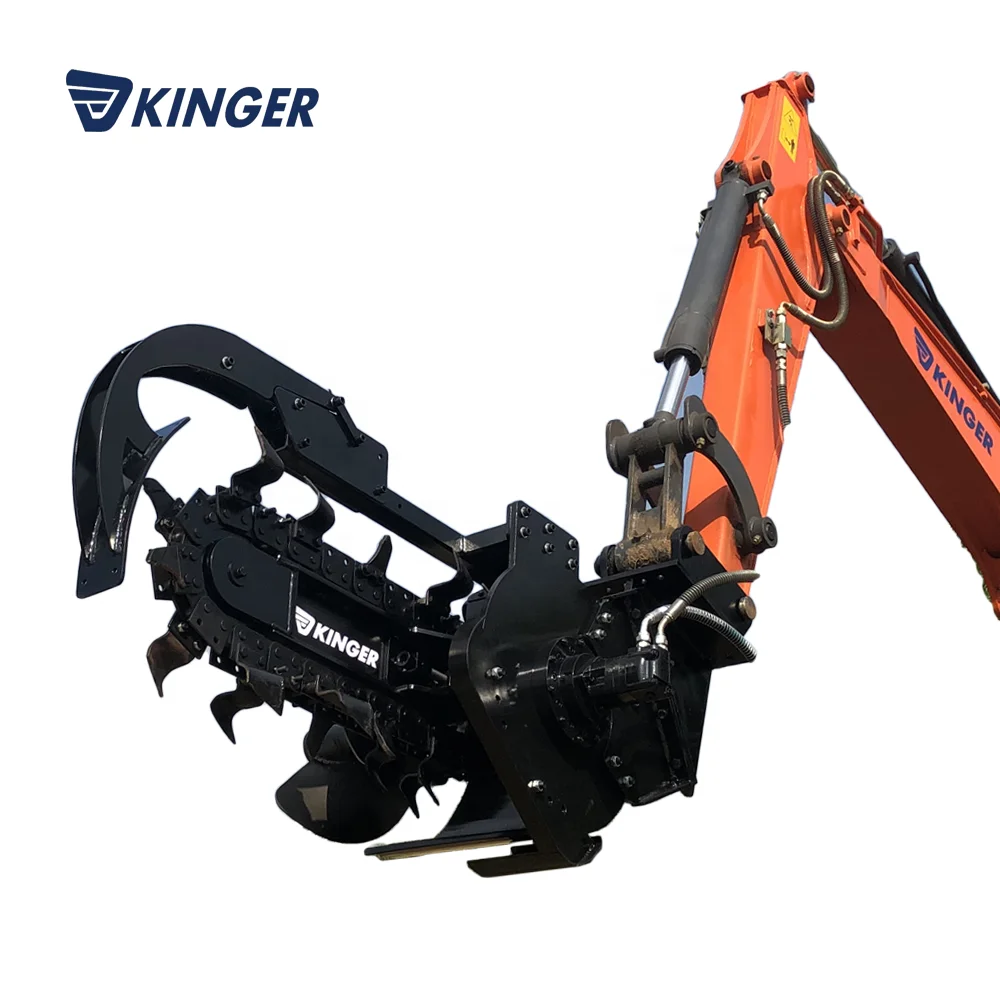  Лидер продаж 2021 гидравлический цепной траншеекопатель KINGER приспособление для