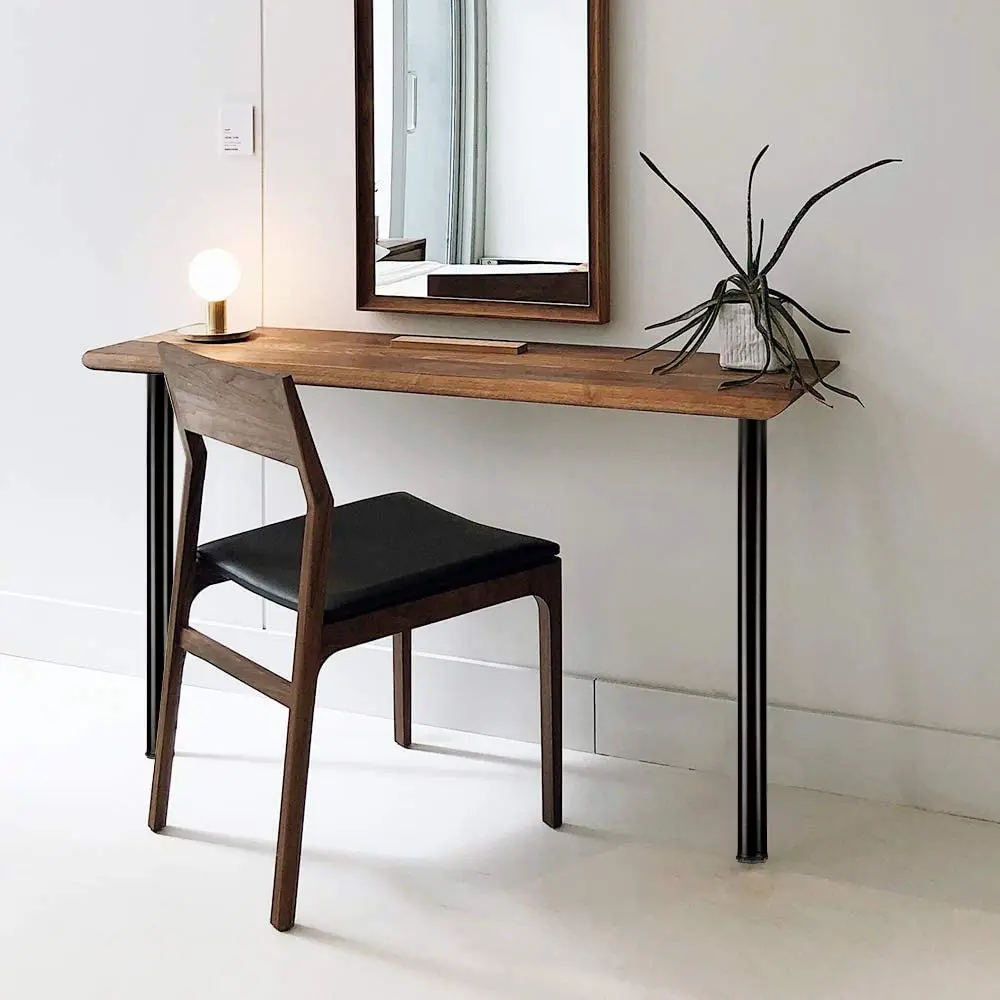 cheap restaurant chair steel metal leg and wooden plastic seat chair matte black