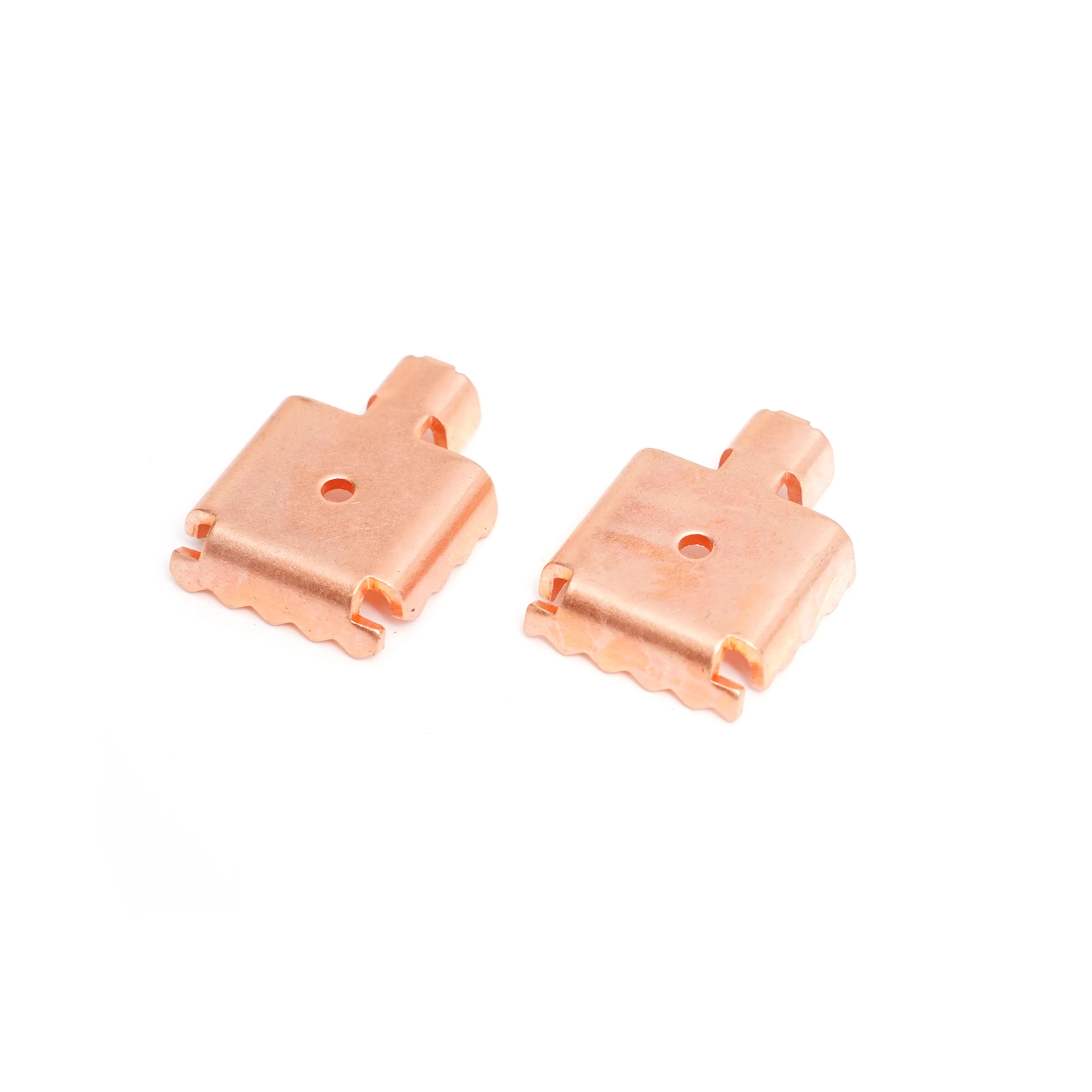 Dongguan custom copper battery contact electronic component sheet metal stamping parts oem brass copper terminal