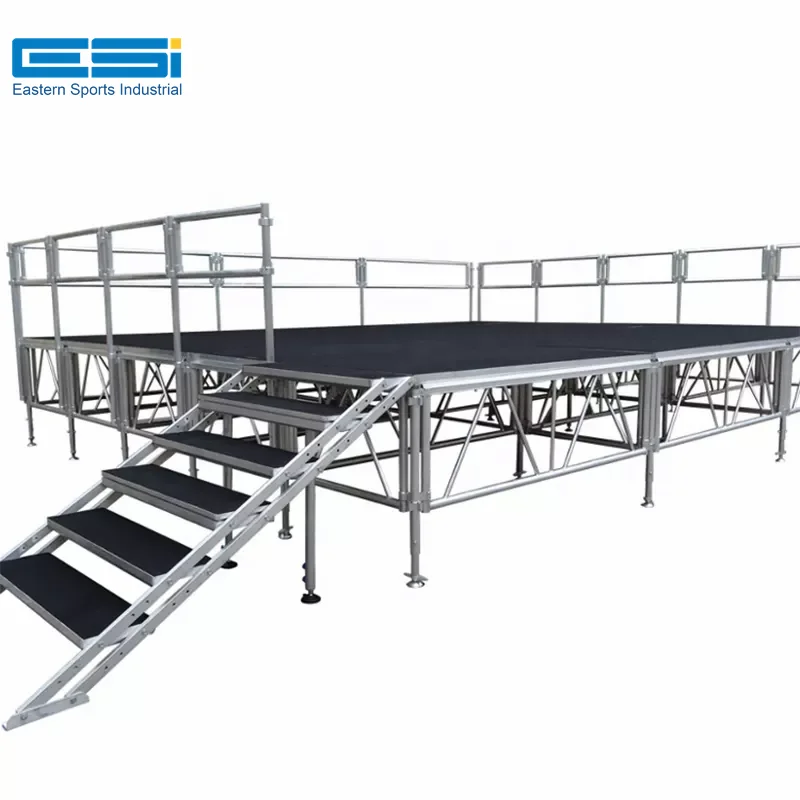ESI -2022 Hot Sale concert Stage Aluminum Stage Platform Round Portable Stage and can be adjustable