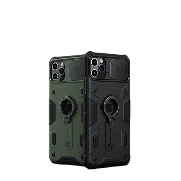 Nillkin и полиуретана, защитный чехол для камеры с кольцом для мобильного телефона, дизайнерский чехол для iPhone 12 pro