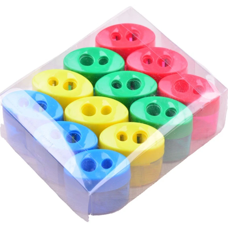 Цветная Пластиковая точилка для карандашей, рекламный подарок для детей, точилки для карандашей