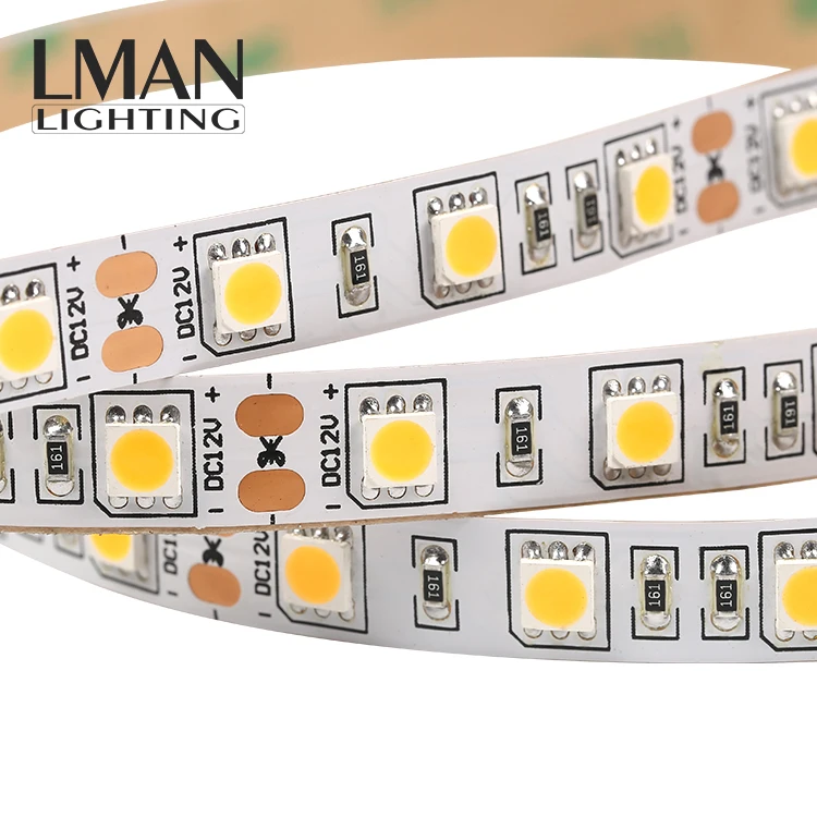 Factory Price Flexible IP20 Smd 5050 60leds/m 10mm Width Dc12v 24v 10w Indoor Living Room Bedroom Led Strip Light