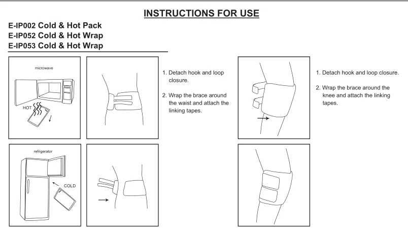 E-Life E-IP002 Factory Supply Reusable Ice Bag Heat Therapy Wrap First Aid Hot Cold Gel Pack for Pain Relief
