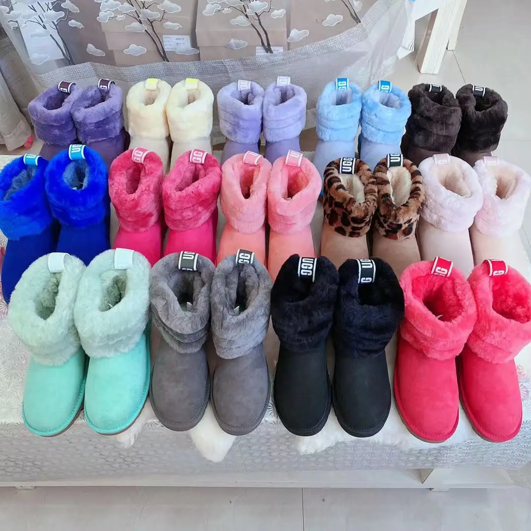 
2021 Winter New Design Uggging Hairy Sexy Women Snow Boots Fashion Winter Snow Boots Women Ankle Snow Boots 
