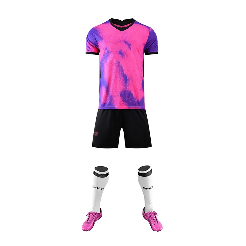 Custom Soccer Wear Uniform Womens Purple Spandex Sublimated Jersey Youth American Football Uniform