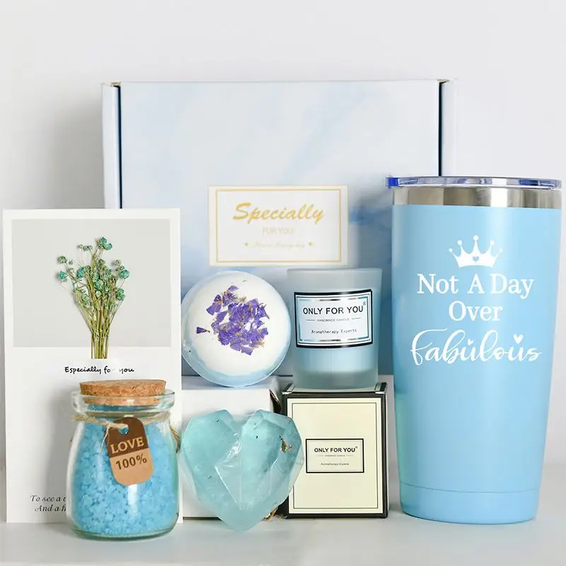Birthday Christmas Gifts Basket Get Well Soon Women Self Care Spa Bath Luxury Trending Gifts Wellness Gift Set