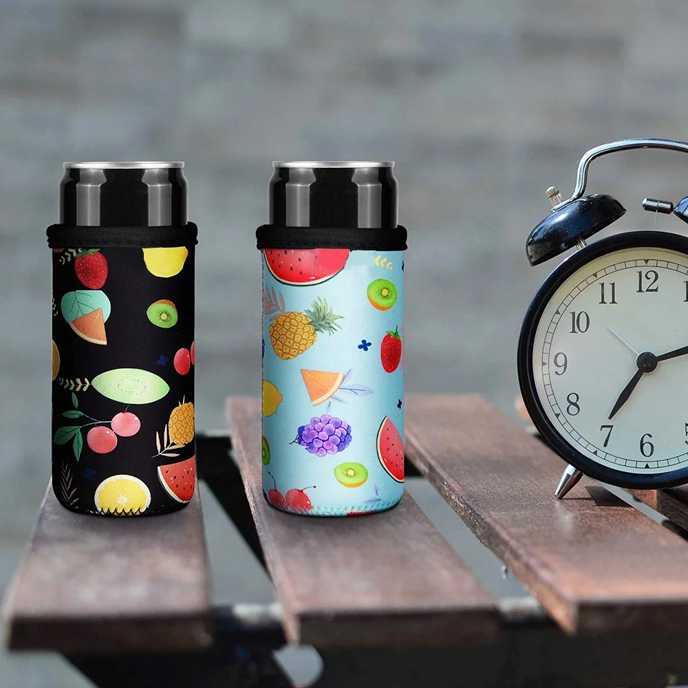 Anti-Slip Neoprene Bottle Insulator Sleeve 3mm Thick Collapsible Drink Can Coolie Cover for BBQ Camping Party