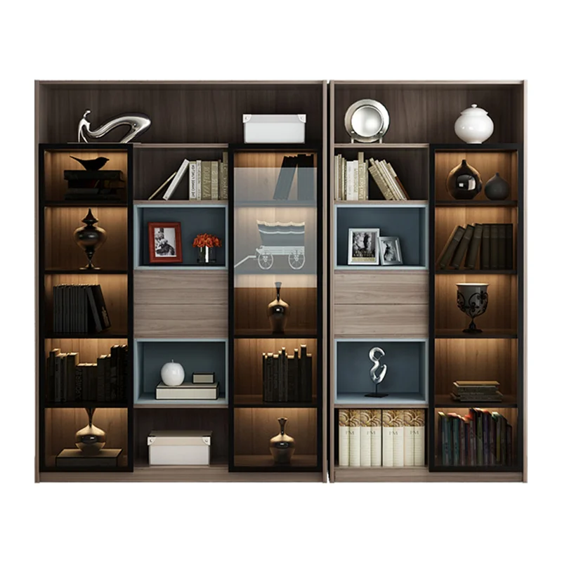 
Modern Bookcase with glass Door/ Storage Bookcase with Glass door/customized Wood PANEL Home Furniture 