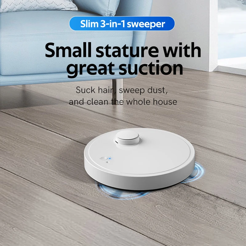 RYK OB12 Smart Affordable Robot Vacuum Cleaner Ultra Thin High Suction Mopping Automatic Sweeping Effortless Home Cleaning