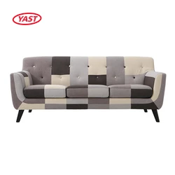 YAST moderne europe upholstered 3 2 1 chesterfield patchwork fabric sofa set furniture designs