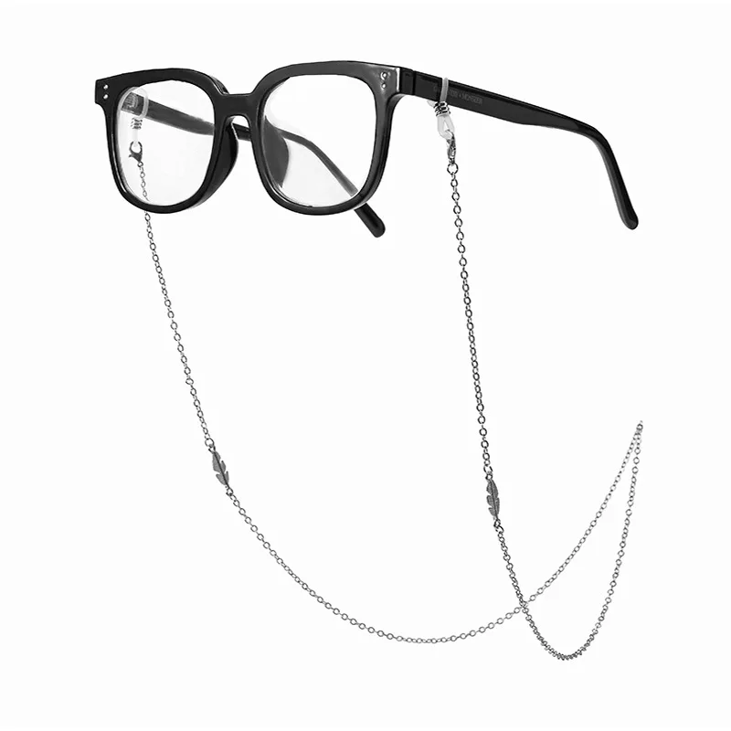 Factory Direct Sale Low Price Fashion Personality Crystal Metal Glasses Chain Rope