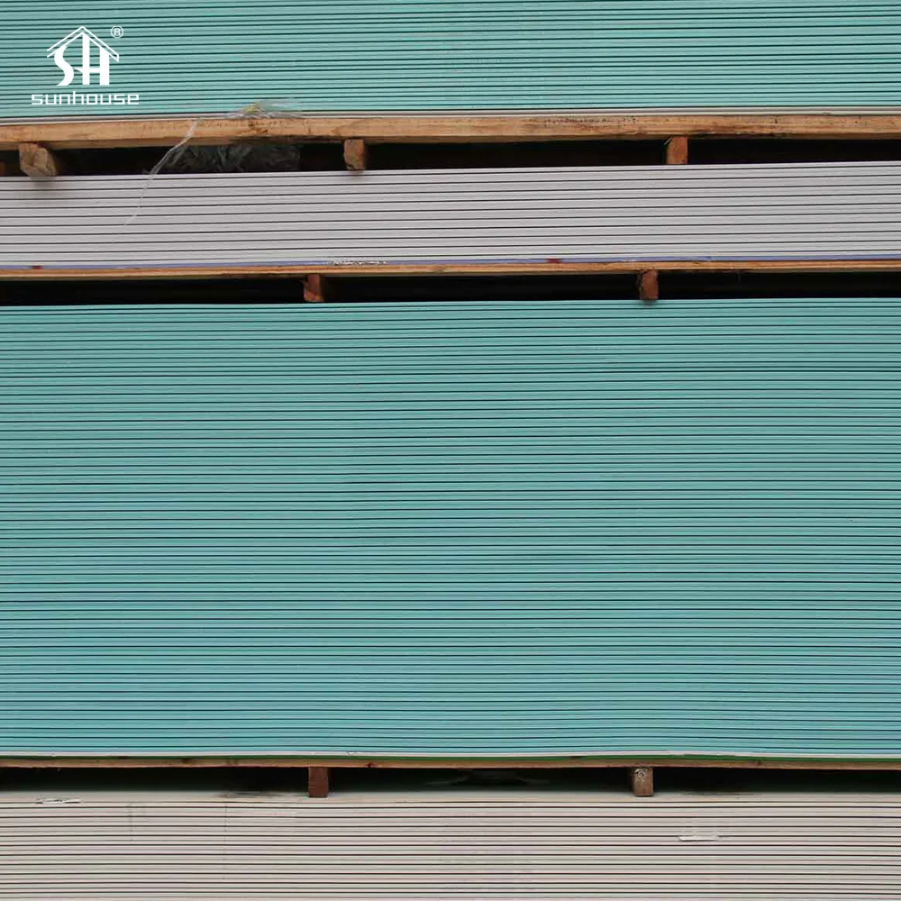 High Quality Wholesale 9Mm/12Mm/15Mm Mosisture Resistance Gypsum Board For Kitchen Bathroom