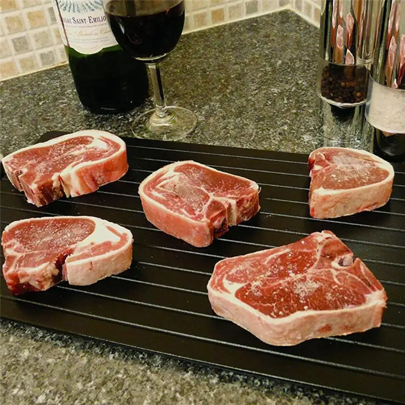 Hot Sale Food Meat Fruit Fast Defrost Tray Kitchen Aluminum Defrosting Tray for Frozen Meat