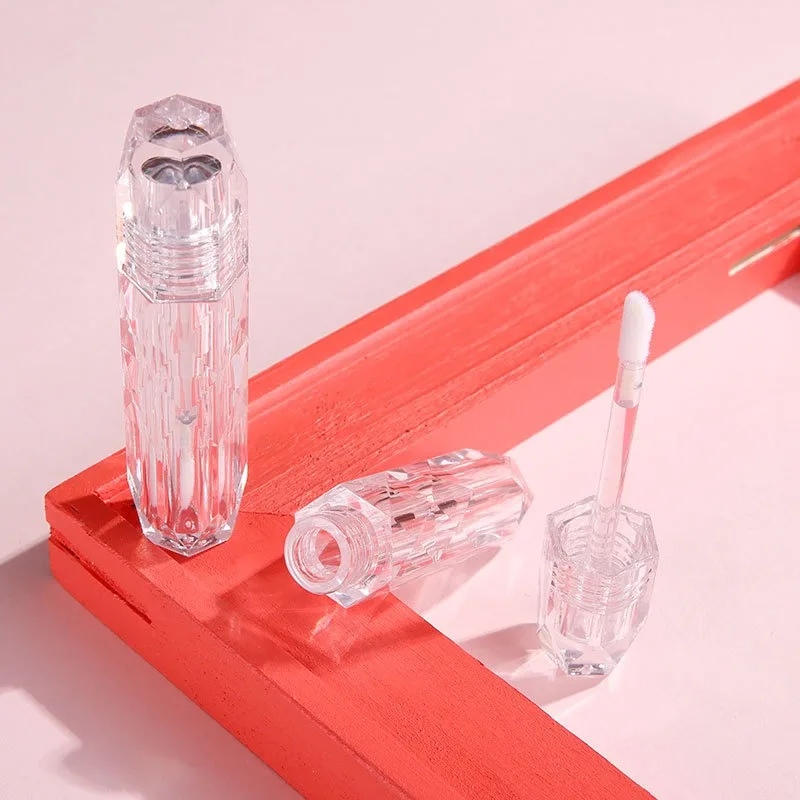 Exquisite Transparent Lip Gloss Empty Tube Wholesale Lip Gloss Tube Empty Bottle Cosmetics Customized Logo Lip Gloss Tube
