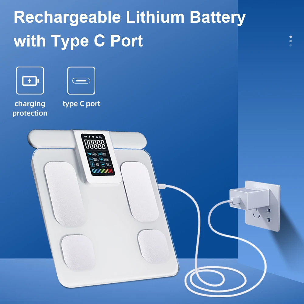 New Arrival Big VA Screen Handle Screen Pulling Rope Body Fat Professional Body Report Index Health Monitor Scale