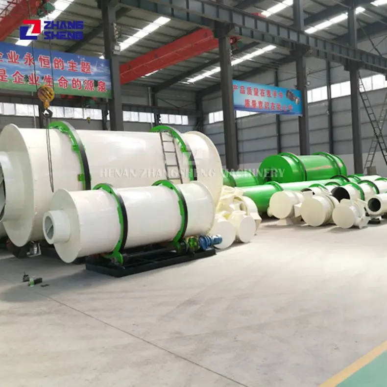 Hot sale three cylinder Biomass rice straw Dryer Machine rotary drum dryer grass