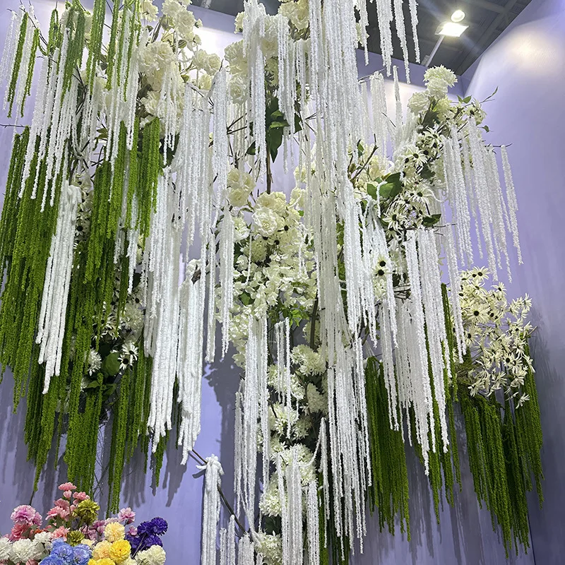 EG-VG276 Wholesale ceiling flower decoration banquet hall decoration flowers white green ceiling flower wedding decor