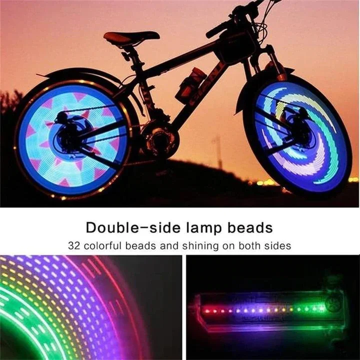 Best-selling Colorful Led Colorful Bike Wheels Light 3d Bicycle Spoke Led Lights Illuminate The Streets