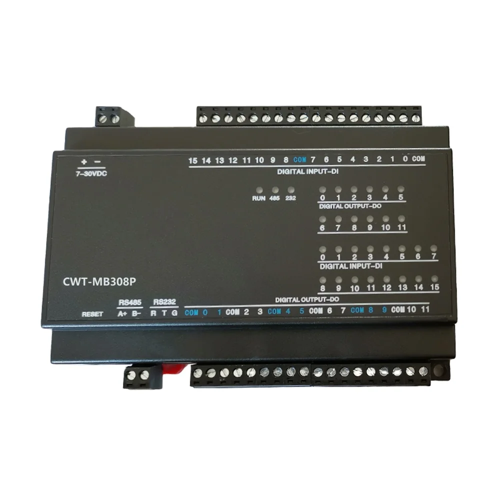CWT-MB308P 8AI + 4AO + 16DI + 6DO RS485 RS232 Ethernet Modbus Rtu отложным воротником Tcp контроллер