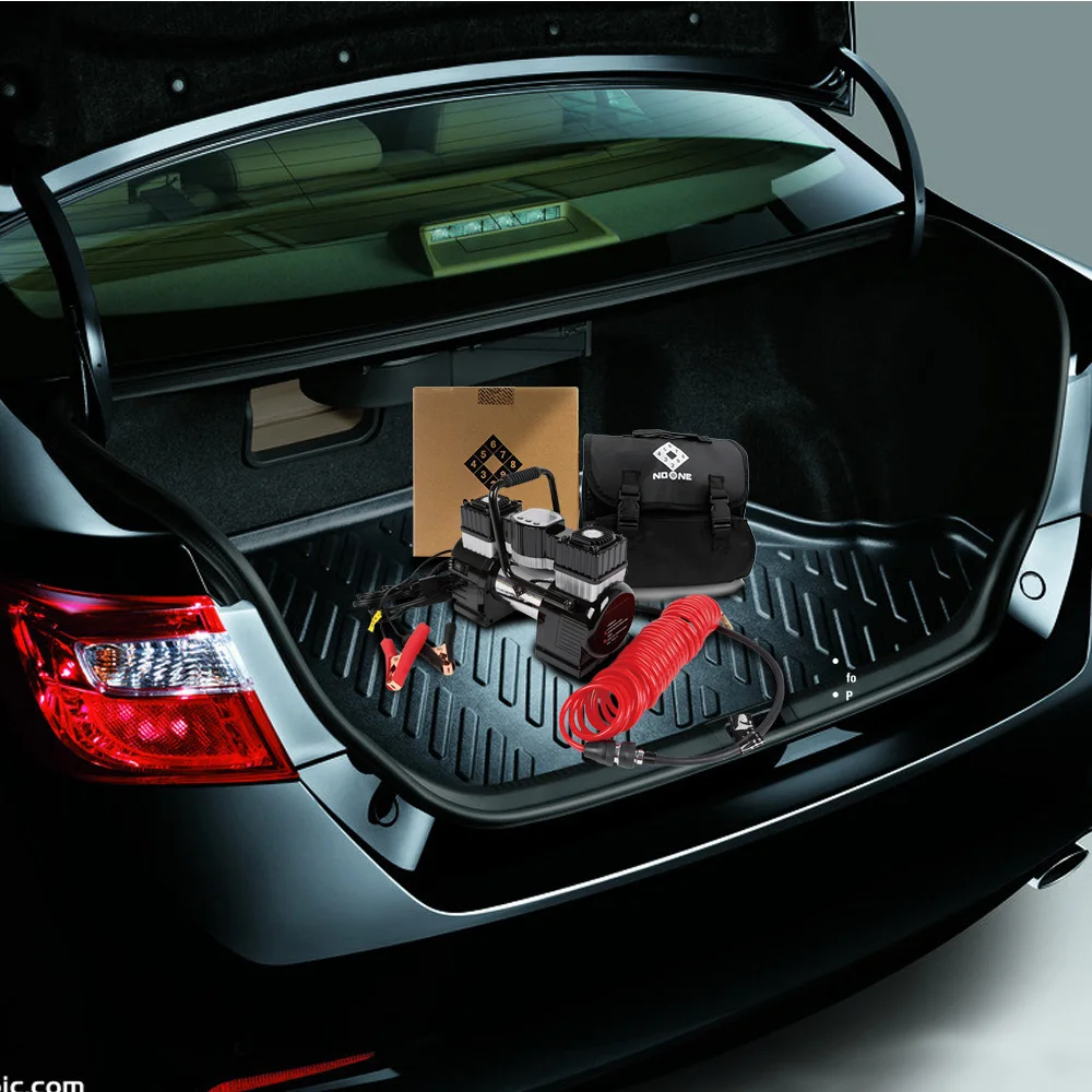 CE/ROHS Certificate Heavy Duty Portable Double Cylinder Small Electric 12V Digital Tire Inflator