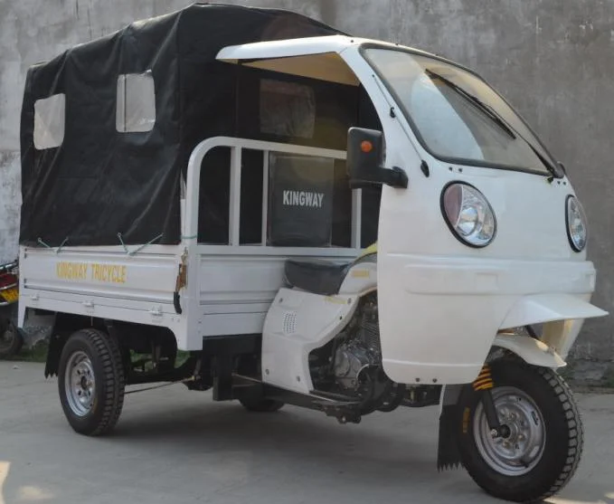 motor tricycle with cabin closed/five wheel passenger seat gasoline motor tricycle in Chongqing China for sale
