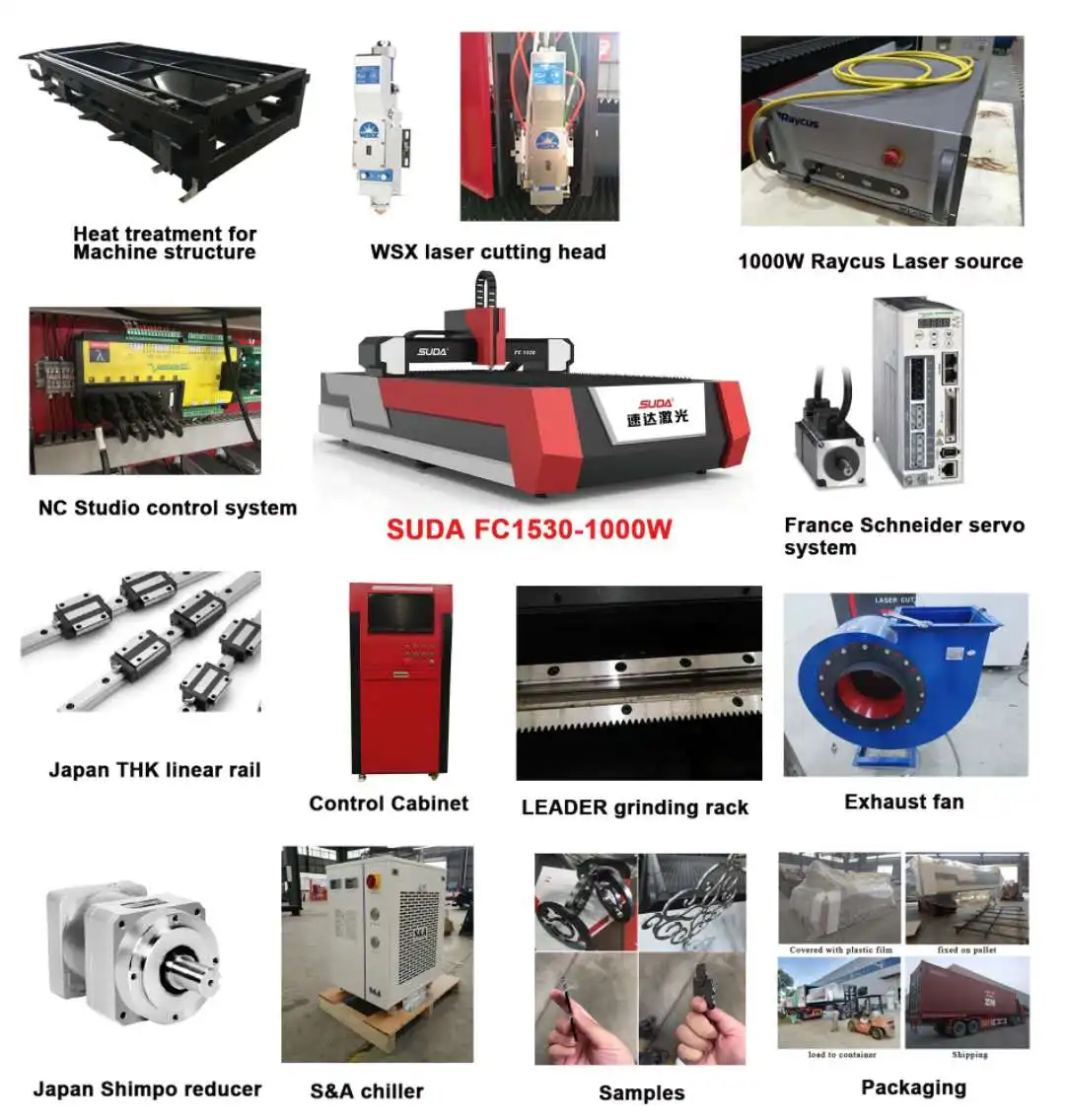 
SUDA FC 1530 1325 Made In China Fiber Laser Cutting Machine for Metal 