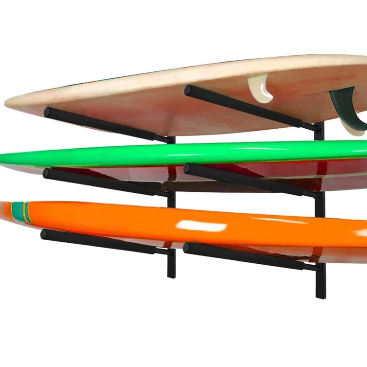diy horizontal stand up paddle board surfboard storage rack sup wall surf rack for outdoor