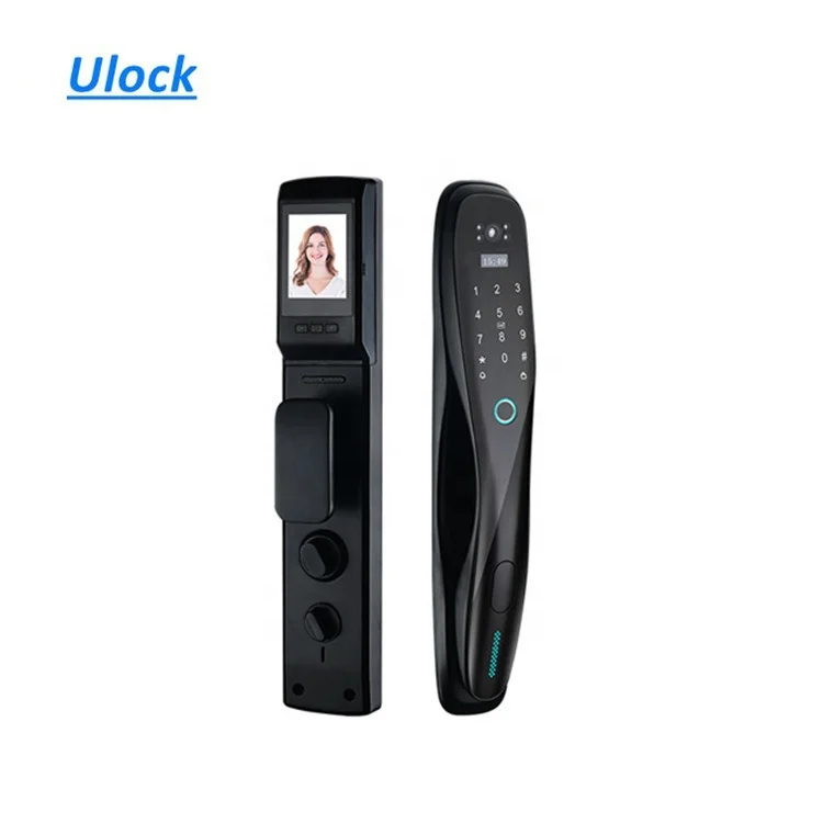 Ulock Smart Security Digital home fingerprint code door lock with inside camera