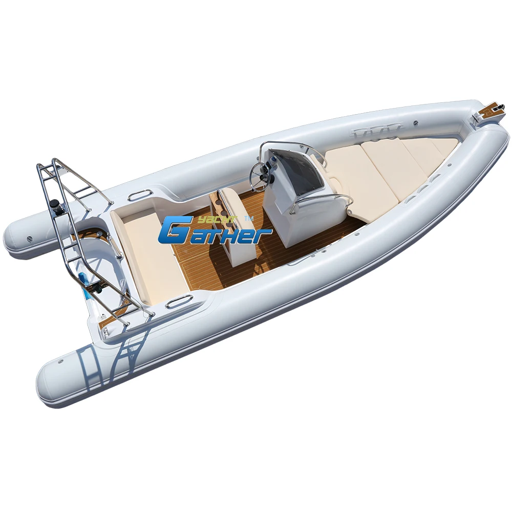 RIB boat 22 FT 6.8 m RIB680B inflatable boat rib yacht with orca tube Eva deck floor for leisure and fishing sports