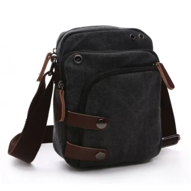 Brown Mens Canvas Small Tactical Black Military Laptop school Colleague Leather Cute Vintage Crossbody Bag Men