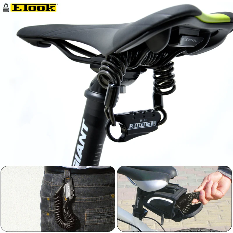 ETOOK 2020 new Cable Lock helmet Lock for motorcycle