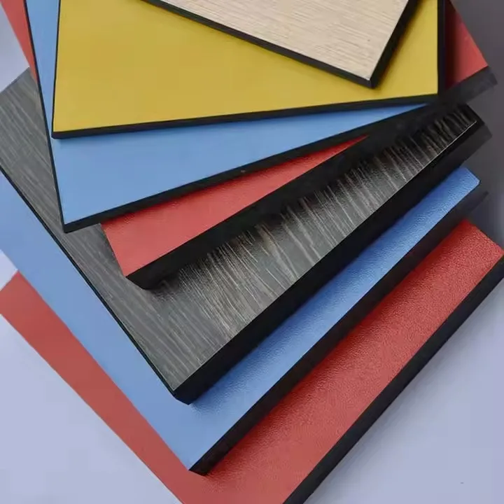 High Glossy Formica Solid Color Sheet HPL Compact Laminate Fireproof Building Material Wood Grain Matte Stone Texture Finishing