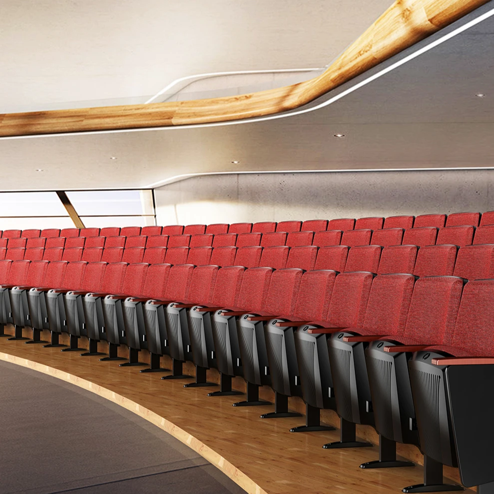 Современная дешевая популярная театральная церковь Sitzone стул для зрительного зала с металлической стойкой