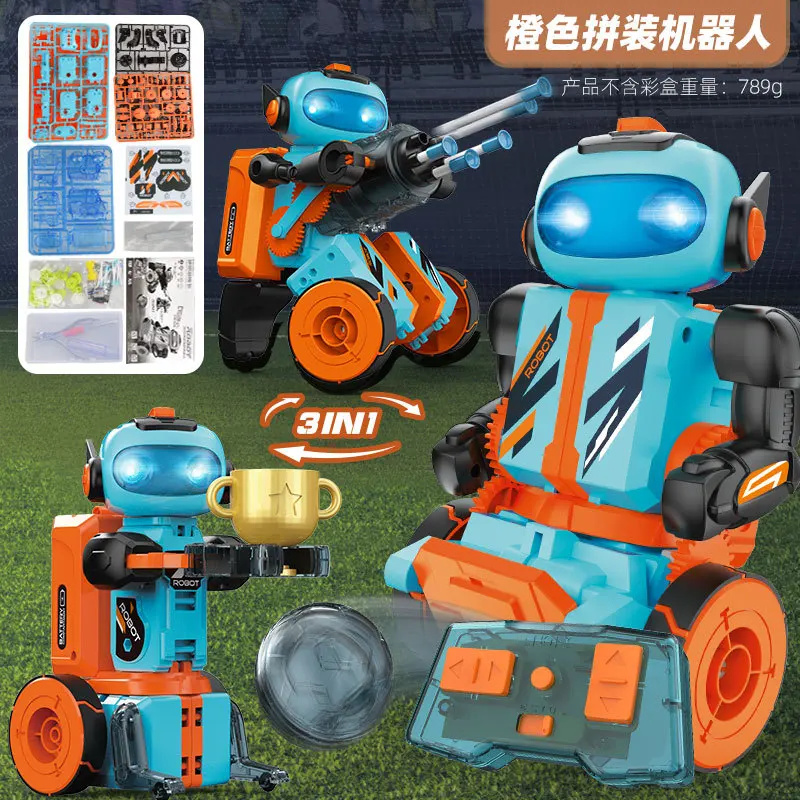 2.4GHz Remote Control Smart Robot 3 in 1 Shooting Bullets RC Programming Robot with Led Light