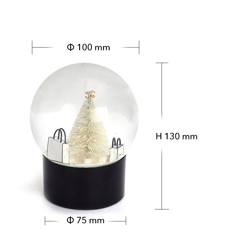 High End 100mm Resin Snow Globe Custom Premium Creative Glass Water Model for Promotion Souvenirs and Gifts
