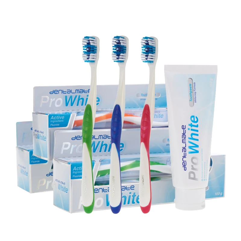 Wholesale Custom Private Label Fluoride Teeth Whitening Stain Removal Gel Toothpaste With Toothbrush