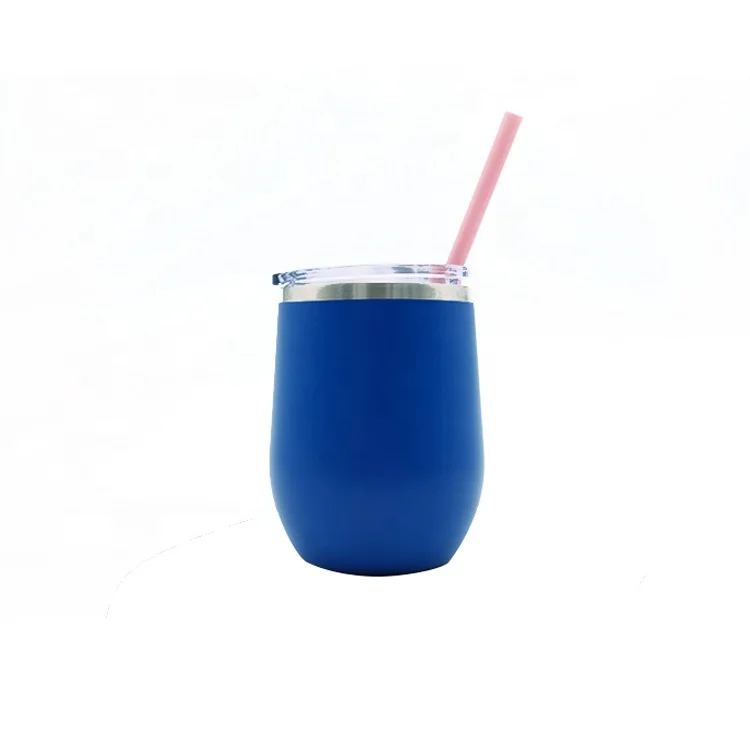 
Hot Sell Good Quality Vacuum Insulated 12oz Travel Double Wall Stainless Steel Cup /coffee Wine Tumbler With Lid And Straw 