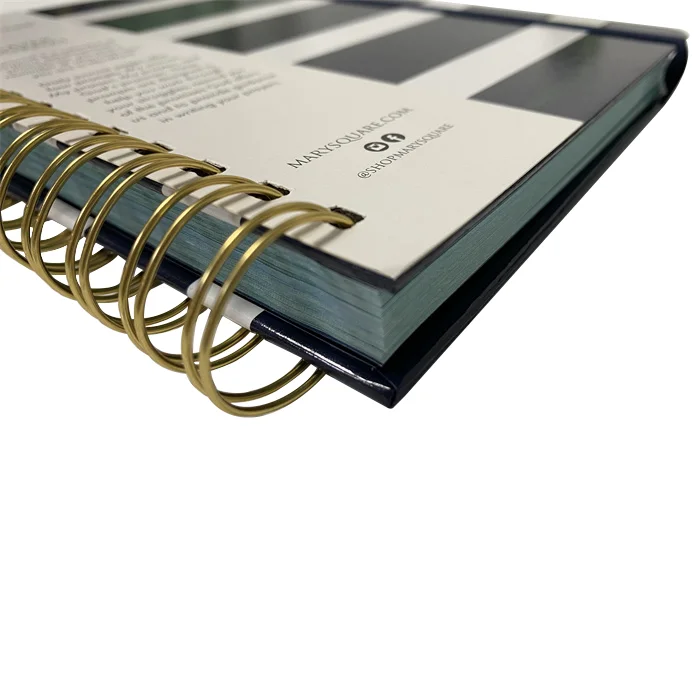 Hardcover Paper Daily Weekly Guest Diary Binder Custom Printing Wedding Journal Books Planner 2022 Spiral A5 B5 Notebook