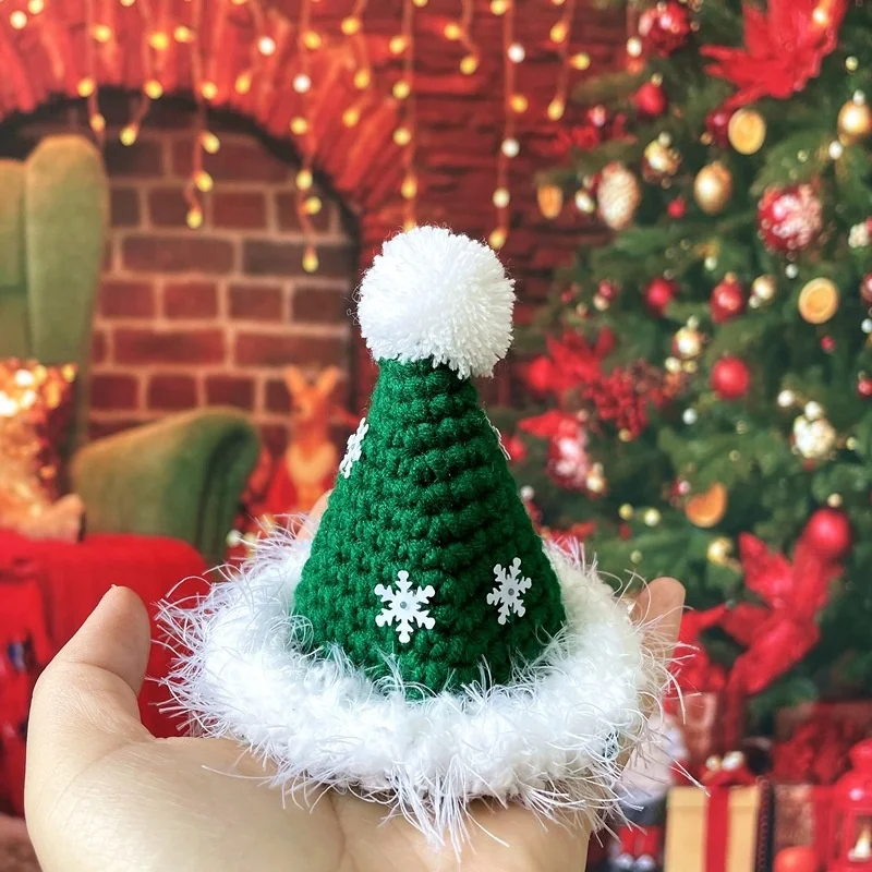 Factory Hot Selling Pet Christmas Collar Scarf Cat Dog Knitted Cloak Bib Wool Hat Christmas Cat Scarf