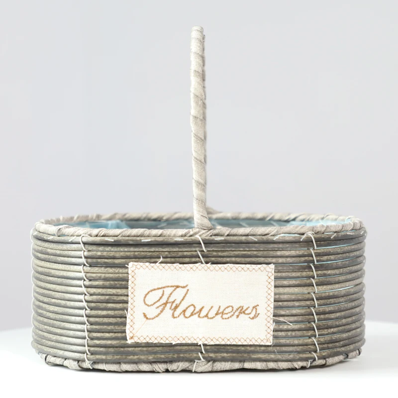 Wholesale High Quality Metal Cloth Laundry Basket PP Wicker Belts Storage for Clothing for Bathroom Use for Pot Storage