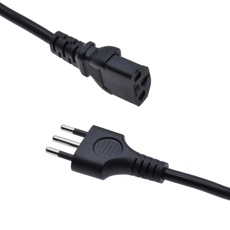 Italy to C13 Power Cable Type-L Round 3 Pins Power Cord Full Copper 1.5M 3*0.75mm square For PDU UPS Computer Laptop TV Host