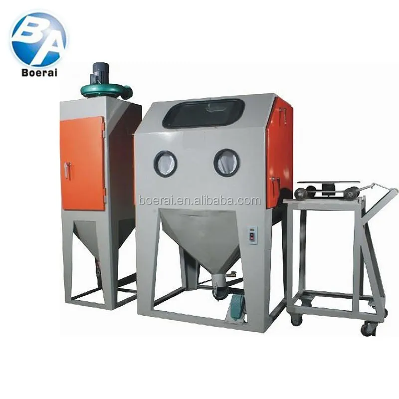 Special sandblasting equipment for heavy silica gel products / Mould sand blasting machine for trolley wheel