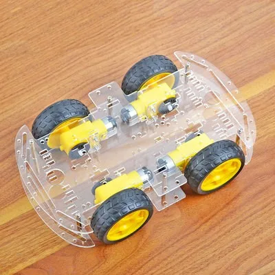 4WD drive programming car robot intelligent tracing line patrol obstacle avoidance car chassis kit diy