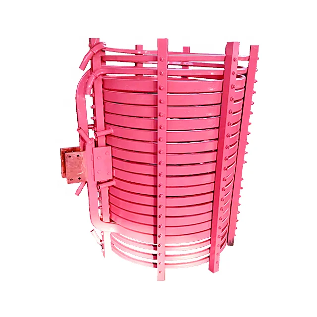 Induction Copper Coil for Foundry Melting Iron Heating Steel T3 T2 Copper Bobbin Custom 1 Ton 3 Ton 5 Ton Induction Furnace Coil