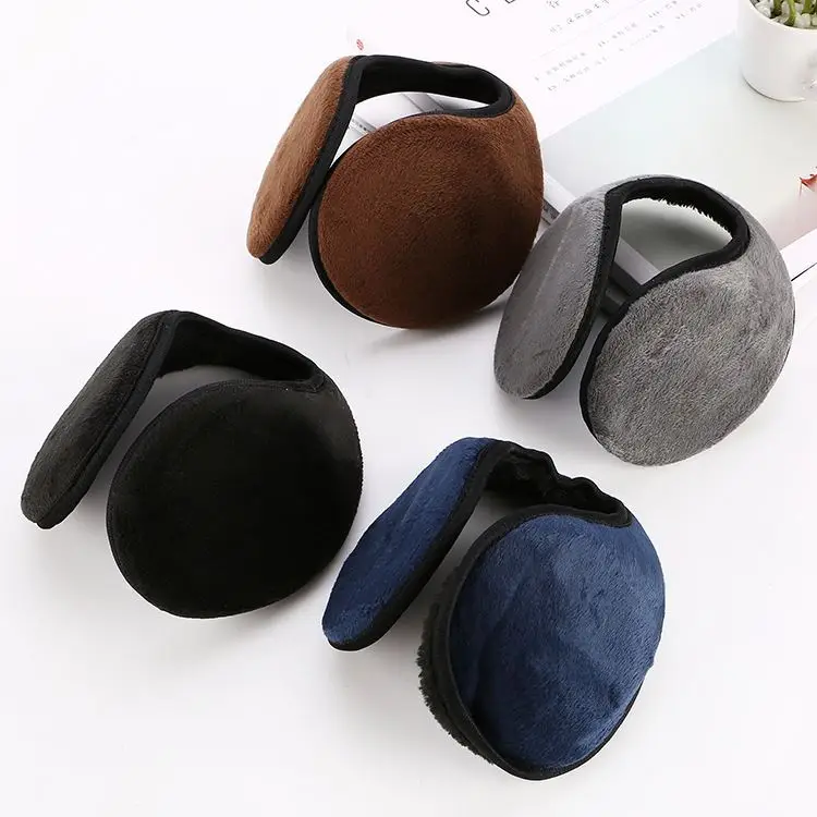 Unisex Solid Winter Earmuffs Women Men Ear Cover Protector Thicken Plush Soft Warm Earmuff Warmer Gift Apparel