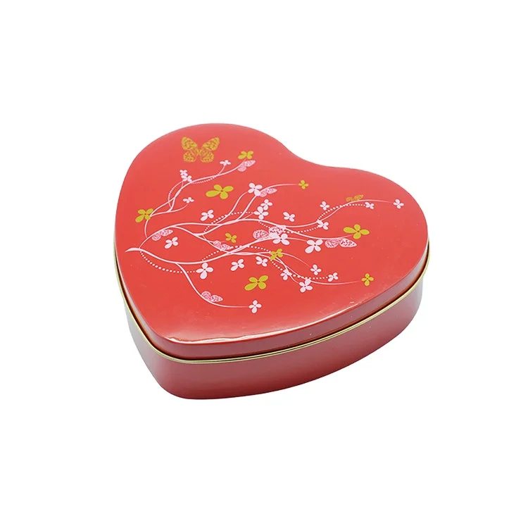 Wedding gift custom heart shaped box tin packaging chocolate candy metal box