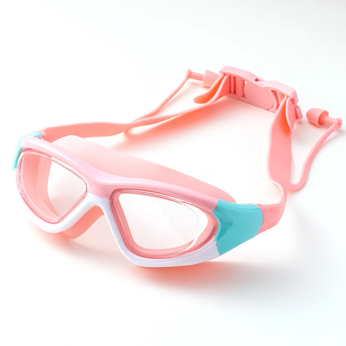 Swimming glasses for kids  anti fog swim eyewear Earplugs   Kids Swim Masks Wide Vision