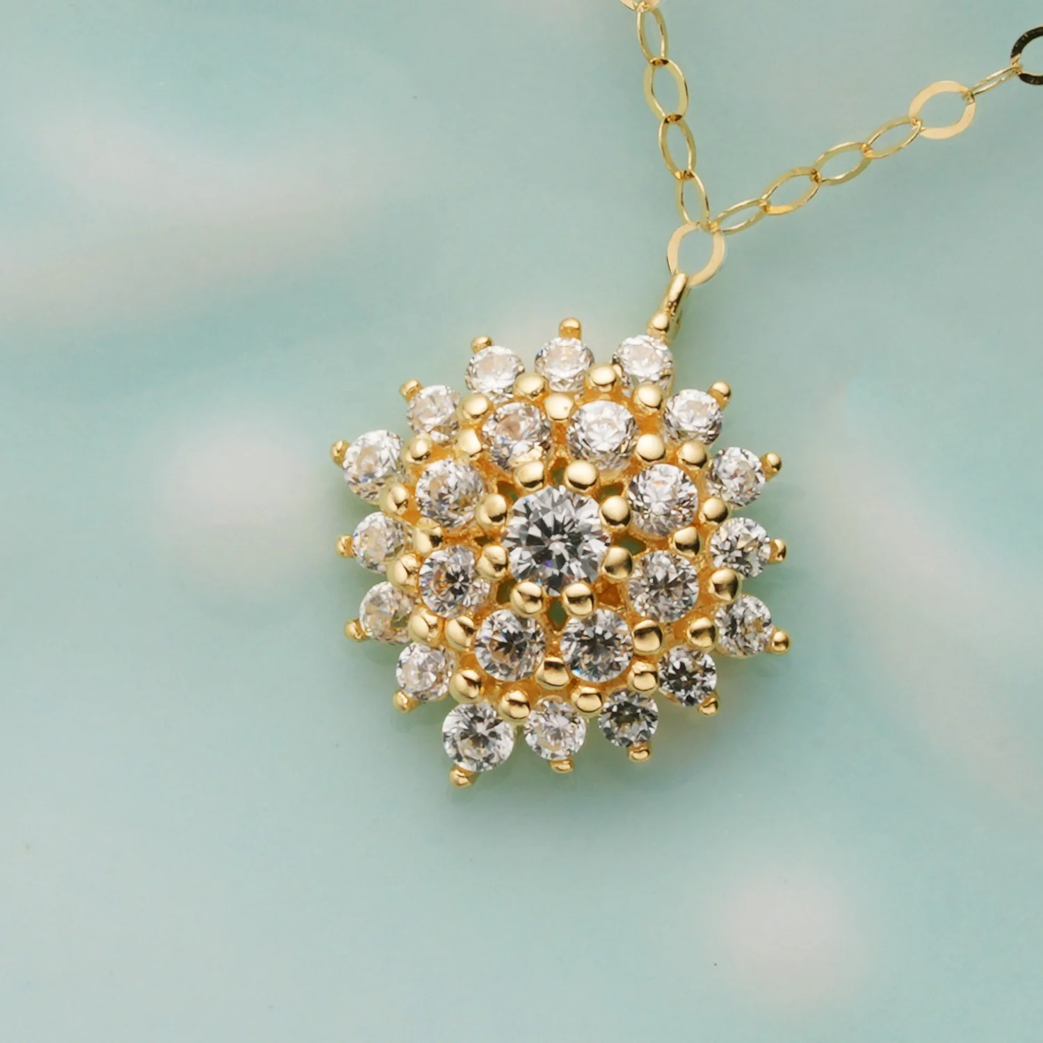 18k jewelry women necklace spherical zircon chain Custom Brazilian chain diamond Mosan daily wear accessories Necklace